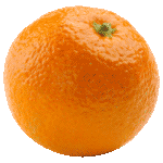 Скачать PNG картинку на прозрачном фоне Апельсин, вид сбоку