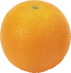 Скачать PNG картинку на прозрачном фоне Апельсин, вид сбоку, целый