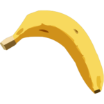 Скачать PNG картинку на прозрачном фоне Банан, нарисованный