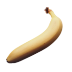 Скачать PNG картинку на прозрачном фоне Банан, вид сбоку