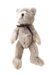 Скачать PNG картинку на прозрачном фоне Белый пушистый медведь с шарфиком, игрушка