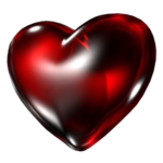 Скачать PNG картинку на прозрачном фоне Черно-красное нарисованное сердце