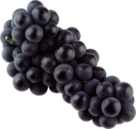 Скачать PNG картинку на прозрачном фоне Черный виноград, гроздь, вид сбоку
