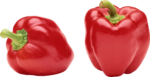 Скачать PNG картинку на прозрачном фоне Два красных болгарских перца