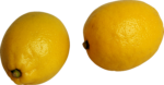 Скачать PNG картинку на прозрачном фоне Два лимона рядом