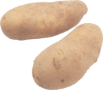 Скачать PNG картинку на прозрачном фоне Две длинные картошки, картофель