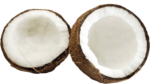 Скачать PNG картинку на прозрачном фоне Две половины кокоса