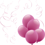 Скачать PNG картинку на прозрачном фоне Фиолетовые нарисованные шары с летой