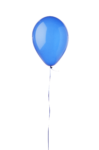 Скачать PNG картинку на прозрачном фоне Голубой воздушный шар с ленточкой