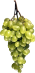 Скачать PNG картинку на прозрачном фоне Гроздь белого винограда, вид сбоку