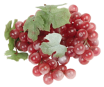 Скачать PNG картинку на прозрачном фоне Гроздь розового винограда с листьями
