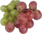 Скачать PNG картинку на прозрачном фоне Красный и белый виноград рядом