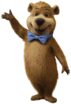 Скачать PNG картинку на прозрачном фоне Медведь из мультфильма, бурый, приветствует