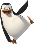 Скачать PNG картинку на прозрачном фоне Мультяшный пингвин приветствует