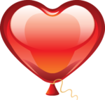 Скачать PNG картинку на прозрачном фоне Нарисоованный шар в форме сердца