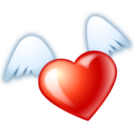 Скачать PNG картинку на прозрачном фоне Нарисованное сердце с крыльями