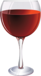 Скачать PNG картинку на прозрачном фоне Нарисованный бокал с красным вином