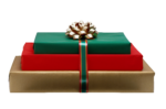 Скачать PNG картинку на прозрачном фоне Новогодние подарочные коробки друг на друге