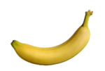 Скачать PNG картинку на прозрачном фоне Один банан, вид сверху