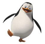 Скачать PNG картинку на прозрачном фоне Пингвин мультяшный качается