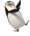 Скачать PNG картинку на прозрачном фоне Пингвин мультяшный танцует