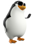 Скачать PNG картинку на прозрачном фоне Пингвин мультяшный в очках