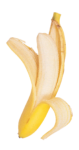 Скачать PNG картинку на прозрачном фоне Раскрытый банан, вид сверху