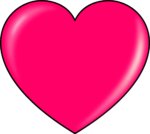 Скачать PNG картинку на прозрачном фоне Розовое сердце, нарисованное