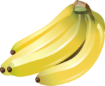 Скачать PNG картинку на прозрачном фоне Связзка нарисованных бананов