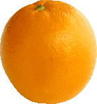 Скачать PNG картинку на прозрачном фоне Целый апельсин, вид сверху