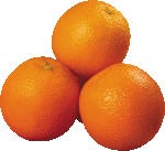 Скачать PNG картинку на прозрачном фоне Три апельсина, пирамидой