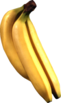 Скачать PNG картинку на прозрачном фоне Три банана в связке