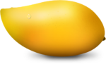 Скачать PNG картинку на прозрачном фоне Желтое нарисованное манго