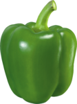 Скачать PNG картинку на прозрачном фоне Зеленый болгарский перец, вид сбоку