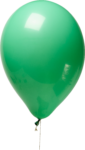 Скачать PNG картинку на прозрачном фоне Зеленый воздушный шар