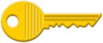 Скачать PNG картинку на прозрачном фоне Золотой английски ключ, нарисованнй