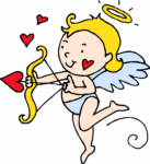 Скачать PNG картинку на прозрачном фоне Ангелочек со стрелами, купидон с сердечками