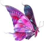 Скачать PNG картинку на прозрачном фоне бабочка, нарисованная, розовая
