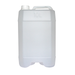 Скачать PNG картинку на прозрачном фоне Белая пластиковая канистра на 10 литров, вид сбоку