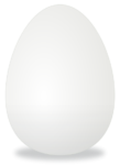 Скачать PNG картинку на прозрачном фоне Белое куриное яйцо нарисованное