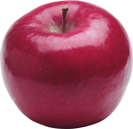 Скачать PNG картинку на прозрачном фоне Бордовое яблоко, вид сбоку