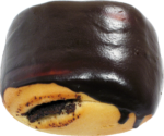 Скачать PNG картинку на прозрачном фоне булочка с маком и шоколадной помадкой