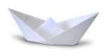 Скачать PNG картинку на прозрачном фоне Бумажный белый кораблик