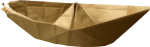 Скачать PNG картинку на прозрачном фоне Бумажный кораблик из коричневой бумаги