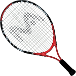 Скачать PNG картинку на прозрачном фоне Черно-красная ракетка для большого тенниса