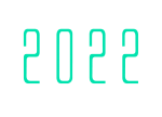 Скачать PNG картинку на прозрачном фоне Число 2022, растянутые цифры, берюзовый цвет