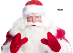 Скачать PNG картинку на прозрачном фоне Дед Мороз, фотография с разводящими руками вперед