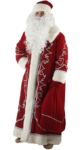 Скачать PNG картинку на прозрачном фоне Дед Мороз, фотография в кросном костюме ,рука на поясе
