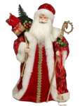 Скачать PNG картинку на прозрачном фоне Дед Мороз, нарисованный за спиной подарки