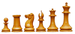 Скачать PNG картинку на прозрачном фоне Деревянные шахматные фигуры, светлые, вид сбоку